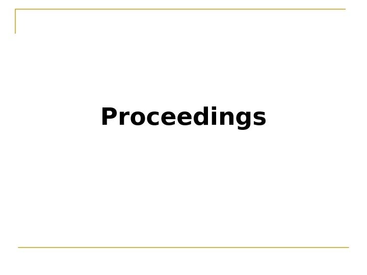 Proceedings 