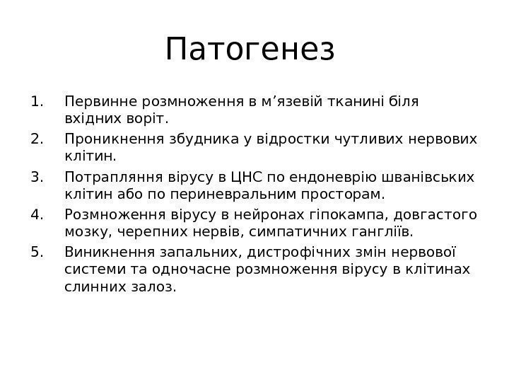   Патогенез  1. Первинне розмноження в м ’ язевій тканині біля вхідних