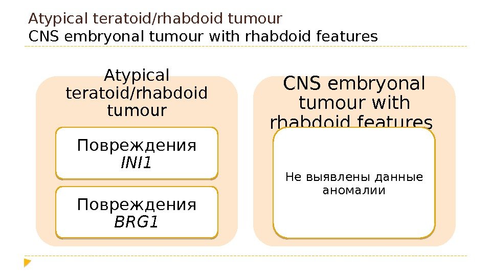 Atypical teratoid/rhabdoid tumour CNS embryonal tumour with rhabdoid features Atypical teratoid/rhabdoid tumour Повреждения INI