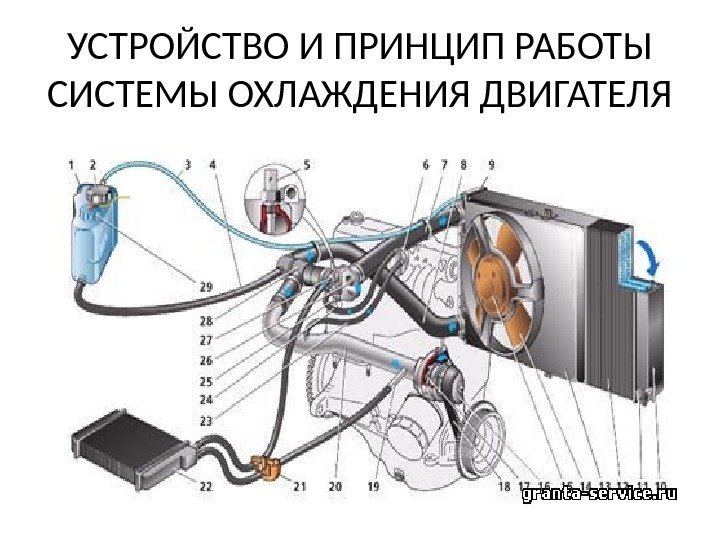 УСТРОЙСТВО И ПРИНЦИП РАБОТЫ СИСТЕМЫ ОХЛАЖДЕНИЯ ДВИГАТЕЛЯ 