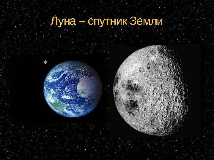 Луна – спутник Земли 