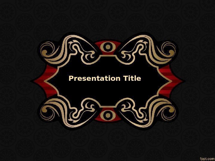   Presentation Title 