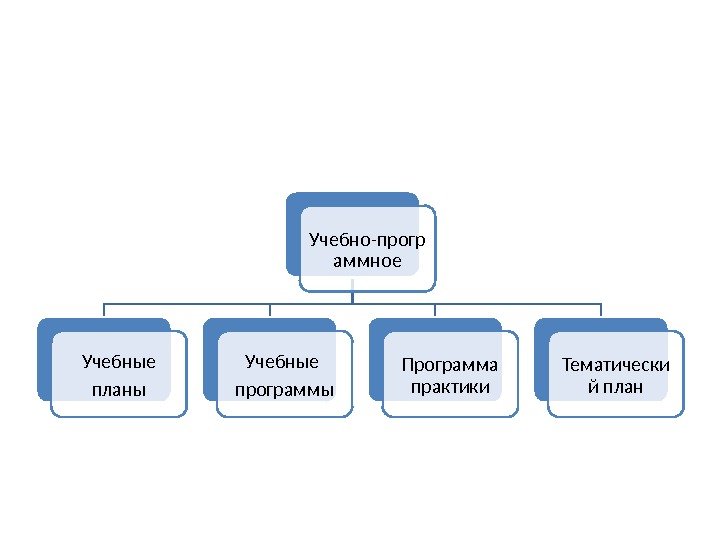 Учебно-прогр аммное Учебные планы Учебные программы Программа практики Тематически й план 