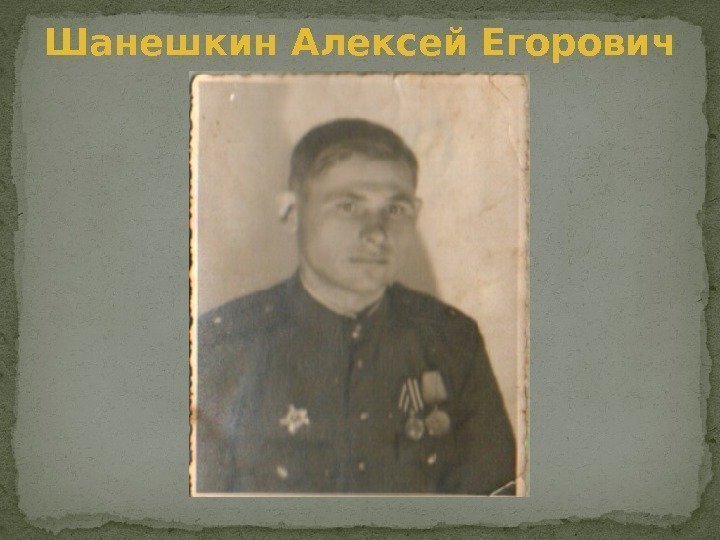 Шанешкин Алексей Егорович 