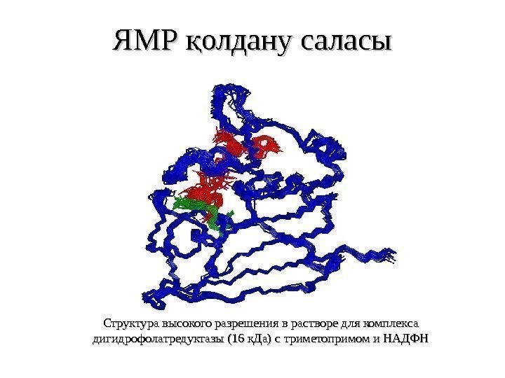 ЯМР олдану саласық Структура высокого разрешения в растворе для комплекса дигидрофолатредуктазы (16 к. Да)