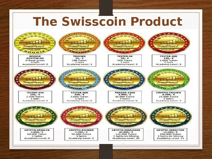 The Swisscoin Product 