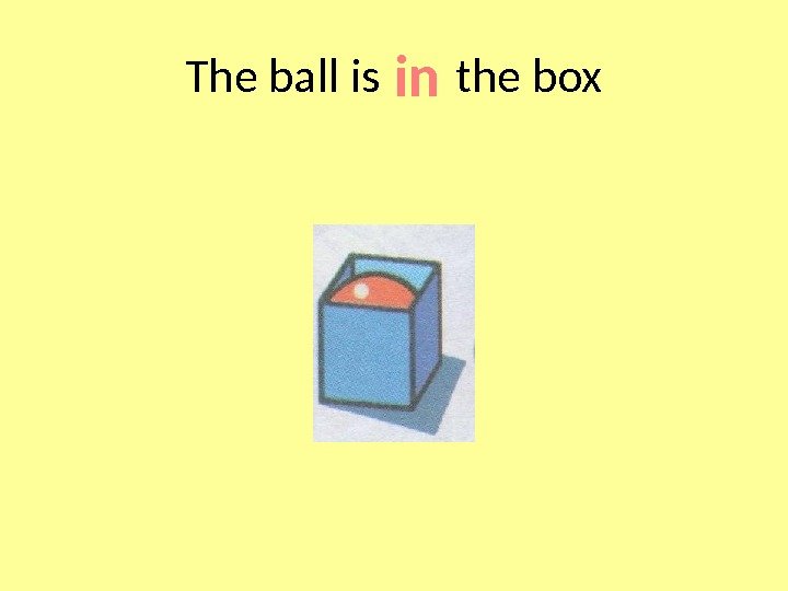 The ball is  the box in 