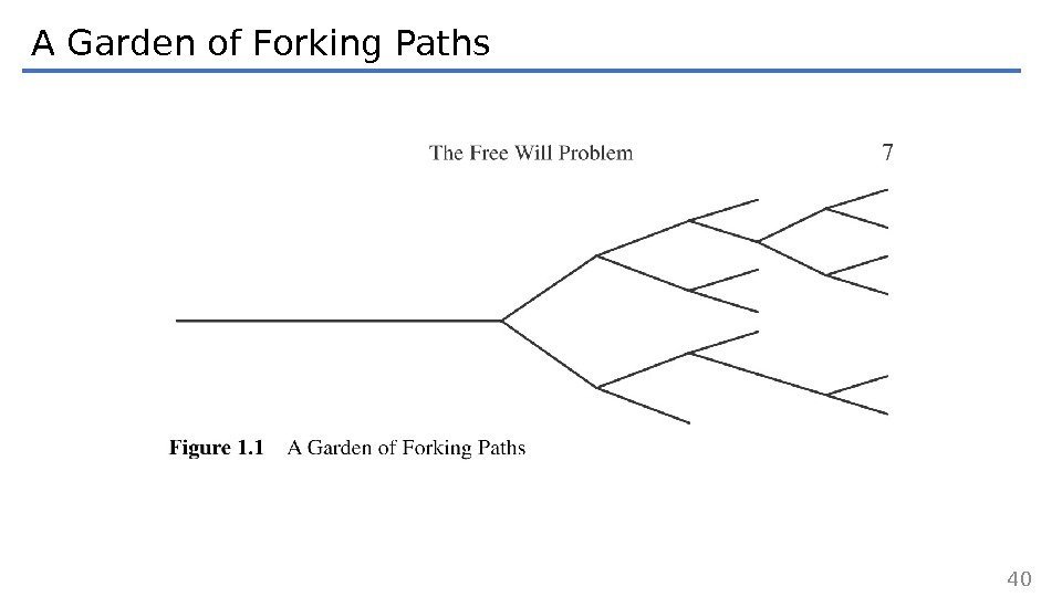 A Garden of Forking Paths 40 