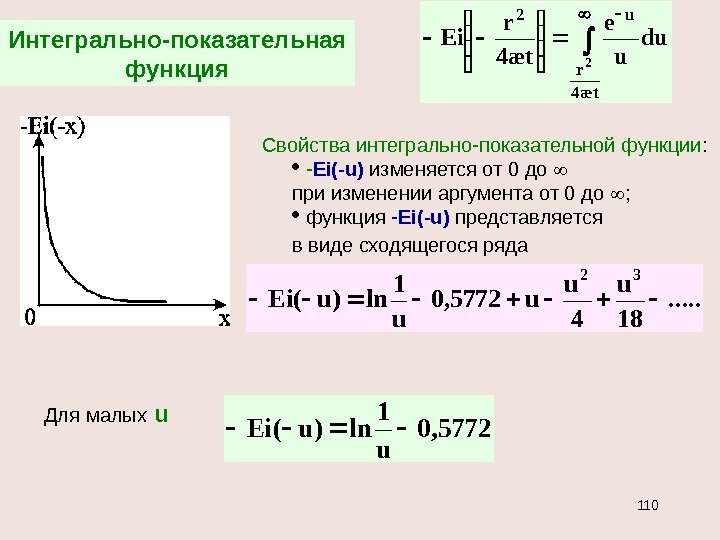 Интегрально-показательная функция  tæ 4 r u 2 2 du u e tæ 4