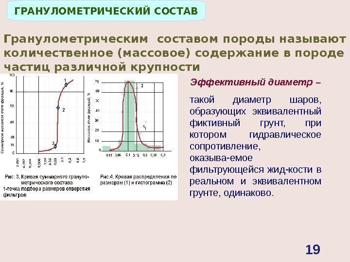 ГРАНУЛОМЕТРИЧЕСКИЙ СОСТАВ Гранулометрическим составом породы называют количественное (массовое) содержание в породе частиц различной крупности