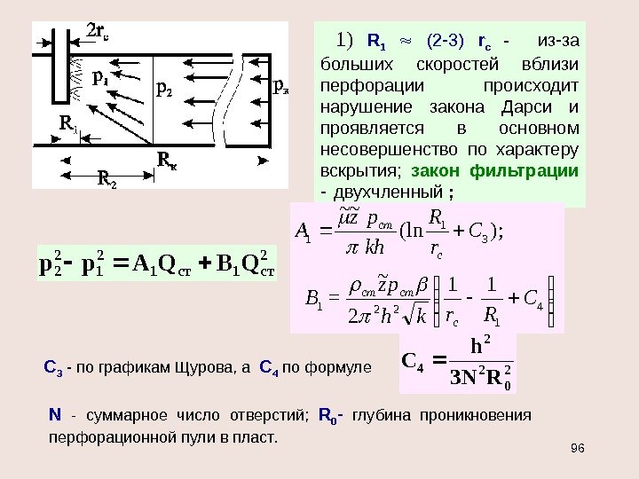  1) R 1 (2 -3) r c  -  из-за больших скоростей