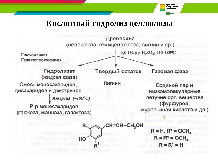 Кислотный гидролиз целлюлозы 