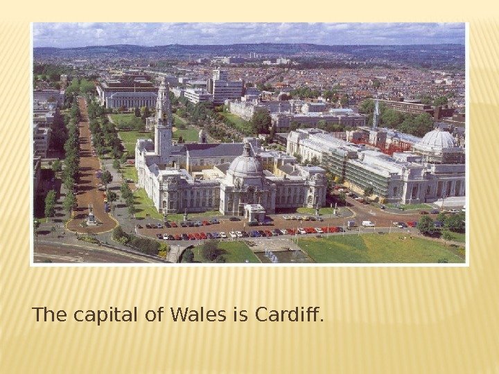 Вставка рисунка The capital of Wales is Cardiff.  