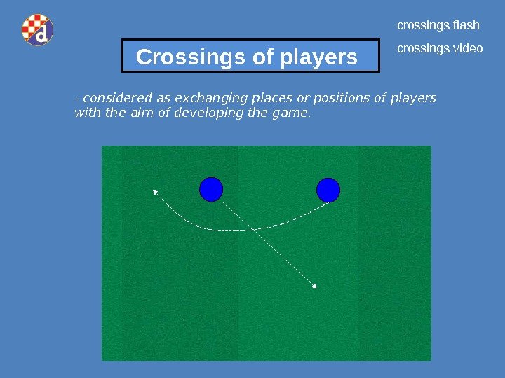 Crossings of players - considered as exchanging places or positions of players with the