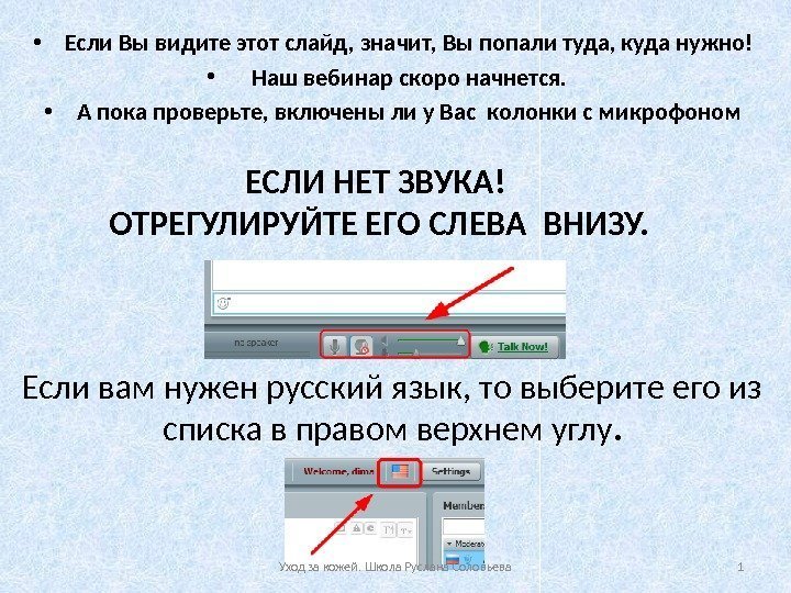 ЕСЛИ НЕТ ЗВУКА! ОТРЕГУЛИРУЙТЕ ЕГО СЛЕВА ВНИЗУ. Если вам нужен русский язык, то выберите