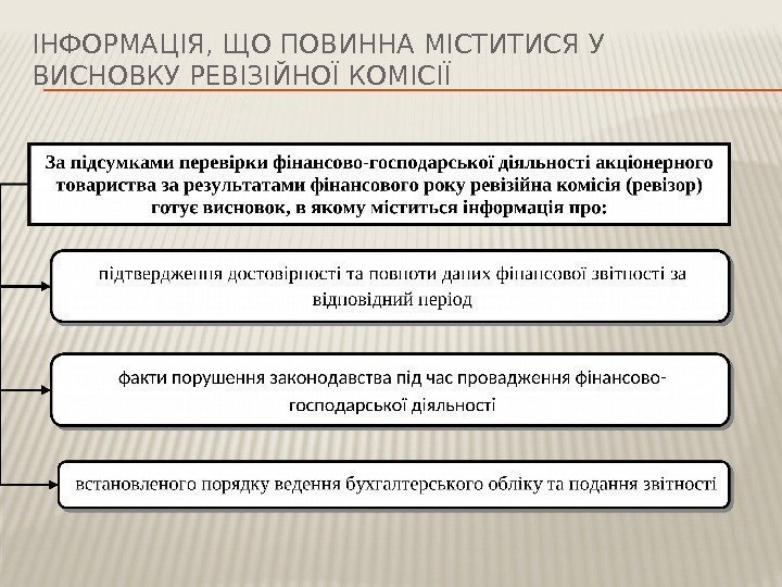 ІНФОРМАЦІЯ, ЩО ПОВИННА МІСТИТИСЯ У ВИСНОВКУ РЕВІЗІЙНОЇ КОМІСІЇ 