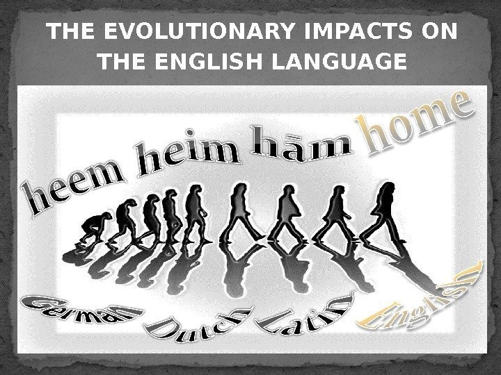 THE EVOLUTIONARY IMPACTS ON THE ENGLISH LANGUAGE  