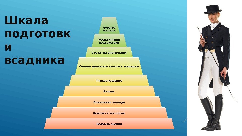 Чувство лошади Координация  воздействий Средства управления Умение  двигаться  вместе  с