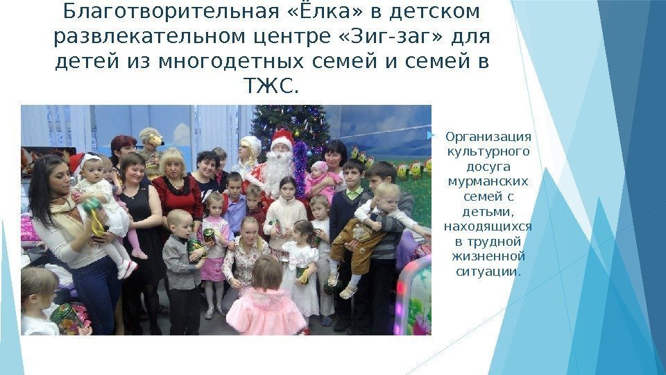 Благотворительная «Ёлка» в детском развлекательном центре «Зиг-заг» для детей из многодетных семей и семей