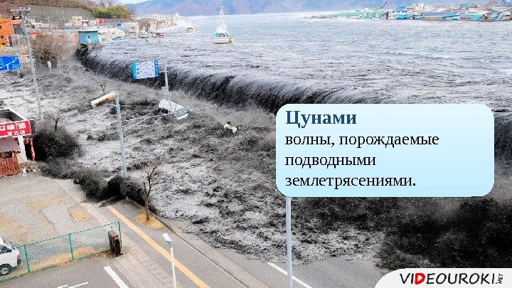 Цунами волны, порождаемые подводными землетрясениями.  