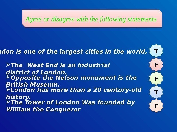  London is one of the largest cities in the world. Agree or disagree