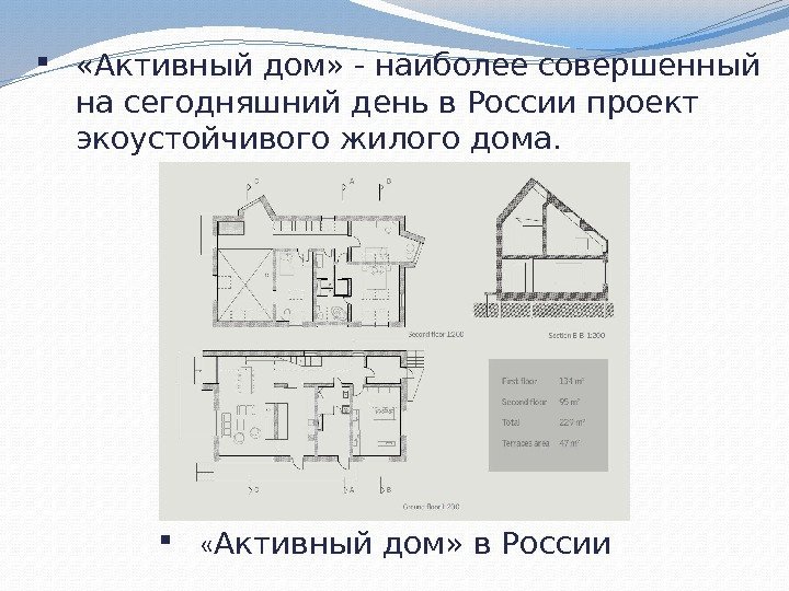  « Активный дом» в России «Активный дом» - наиболее совершенный на сегодняшний день
