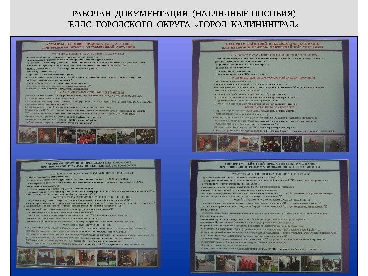 РАБОЧАЯ ДОКУМЕНТАЦИЯ (НАГЛЯДНЫЕ ПОСОБИЯ) ЕДДС ГОРОДСКОГО ОКРУГА  «ГОРОД КАЛИНИНГРАД» 