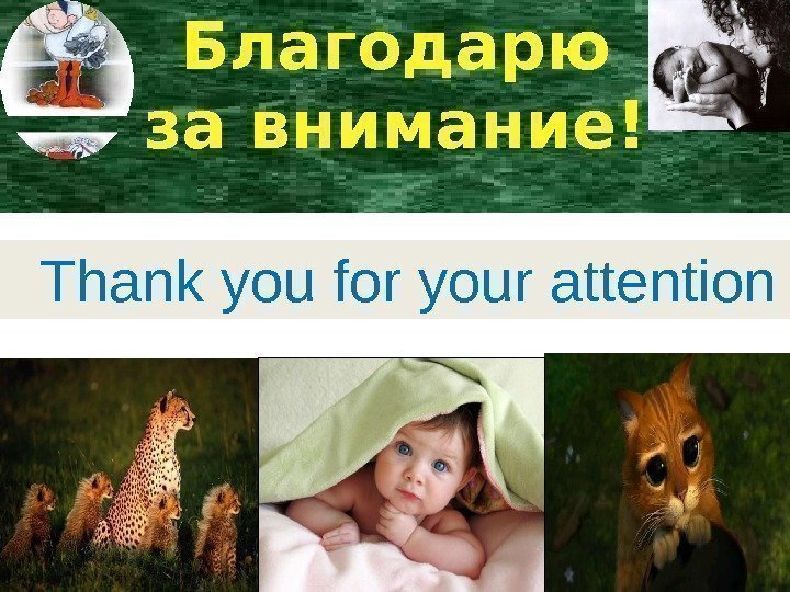 Благодарю за  внимание! Thank you for your  attention 