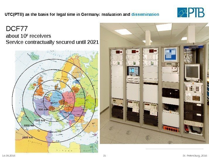 14. 09. 2016 21 St. Petersburg, 2016 UTC(PTB) as the basis for legal time