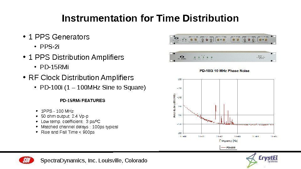 Instrumentation for Time Distribution • 1 PPS Generators • PPS-2 i • 1 PPS