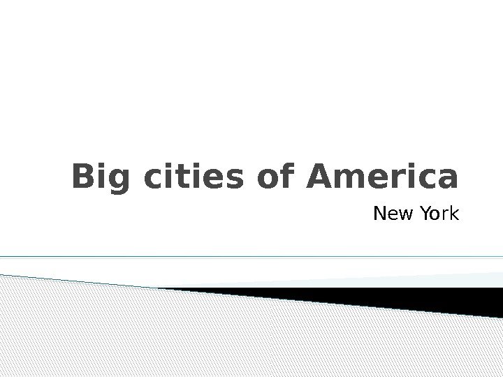 Big cities of America New York 