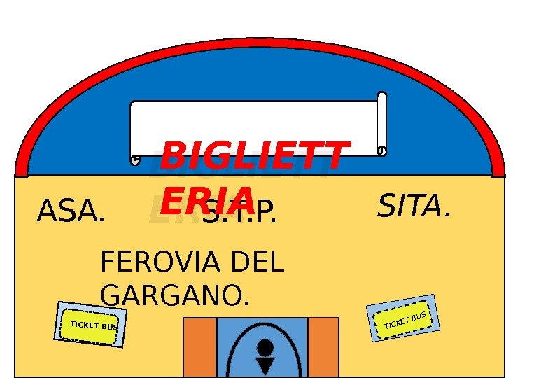 TICKET BUSS. T. P. ASA. SITA. FEROVIA DEL GARGANO. BIGLIETT ERIA TICKET BUS 0402