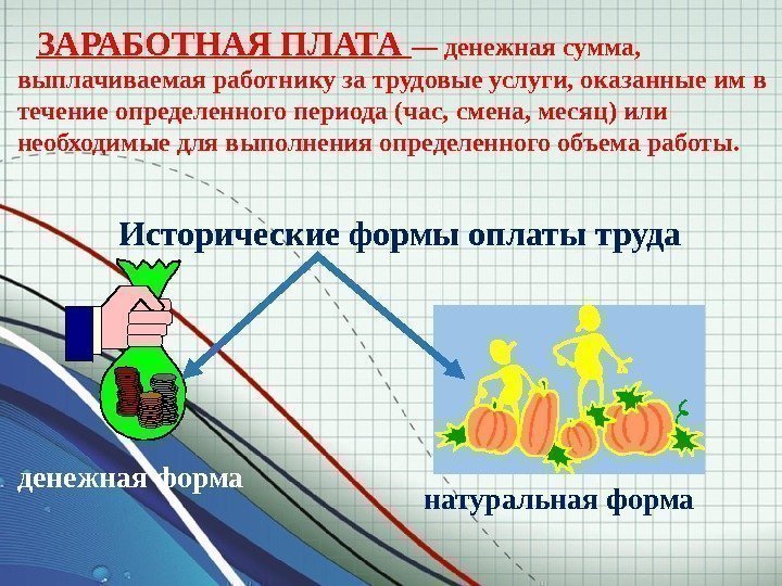   ЗАРАБОТНАЯ ПЛАТА — денежная сумма,  выплачиваемая работнику за трудовые услуги, оказанные