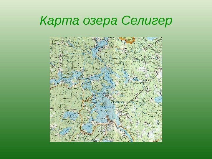   Карта озера Селигер 