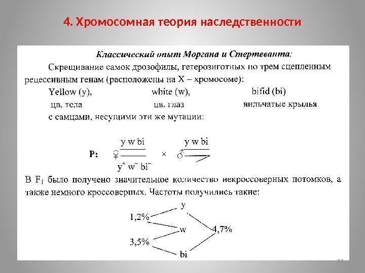 4. Хромосомная теория наследственности 84 