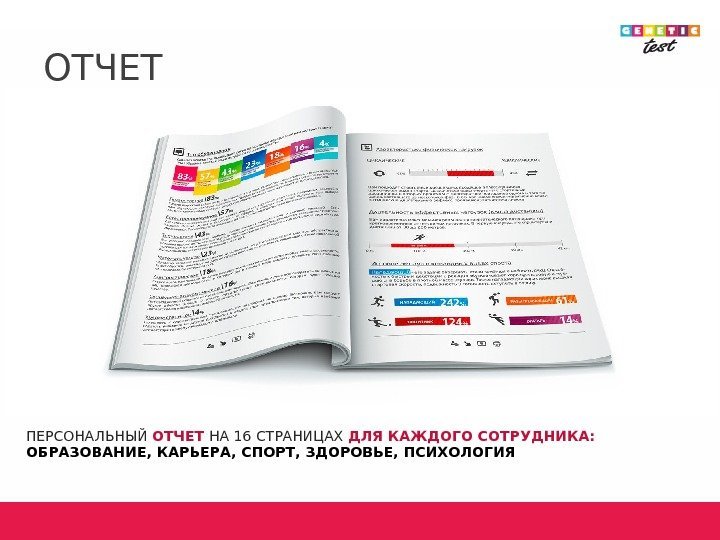 ОТЧЕТ ПЕРСОНАЛЬНЫЙ ОТЧЕТ НА 16 СТРАНИЦАХ ДЛЯ КАЖДОГО СОТРУДНИКА:  ОБРАЗОВАНИЕ, КАРЬЕРА, СПОРТ, ЗДОРОВЬЕ,