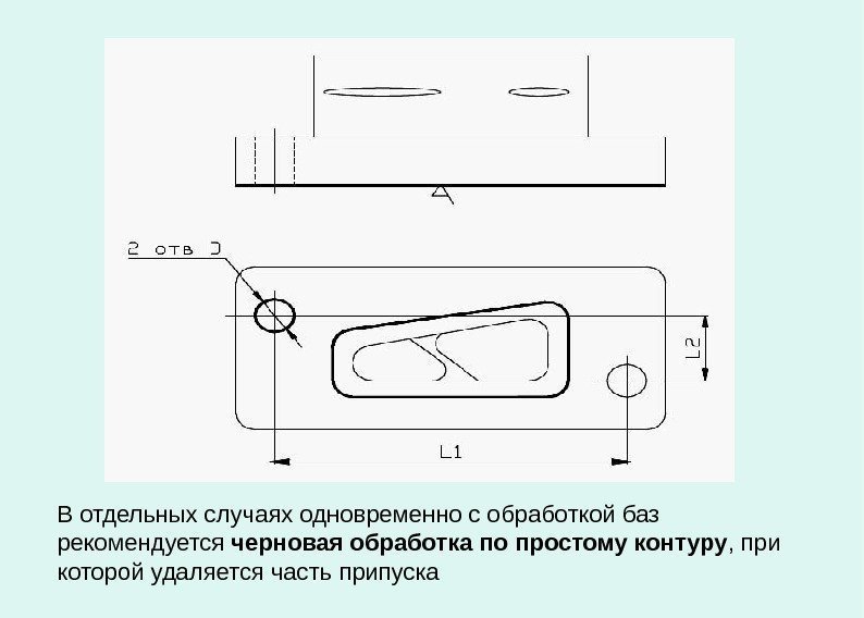   В отдельных случаях одновременно с обработкой баз рекомендуется черновая обработка по простому