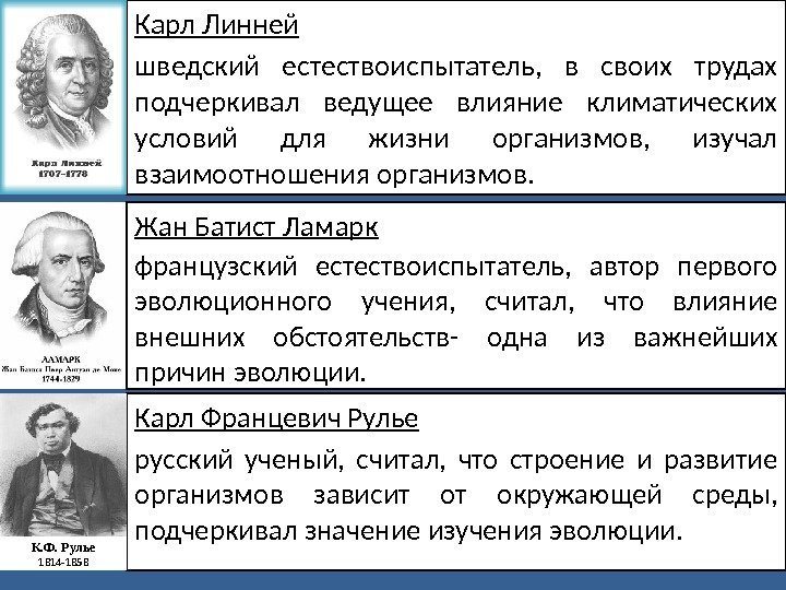 Карл Линней шведский естествоиспытатель,  в своих трудах подчеркивал ведущее влияние климатических условий для