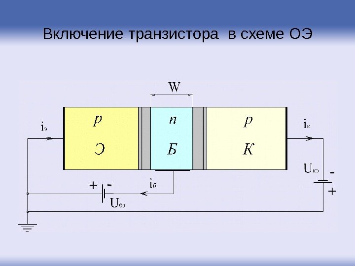 Включение транзистора в схеме ОЭ 