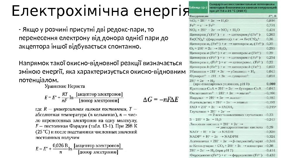 Електрохімічна енергія - Якщо у розчині присутні дві редокс-пари, то перенесення електрону від донора