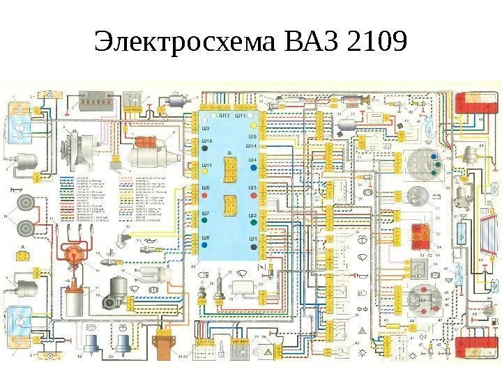 Электросхема ВАЗ 2109 