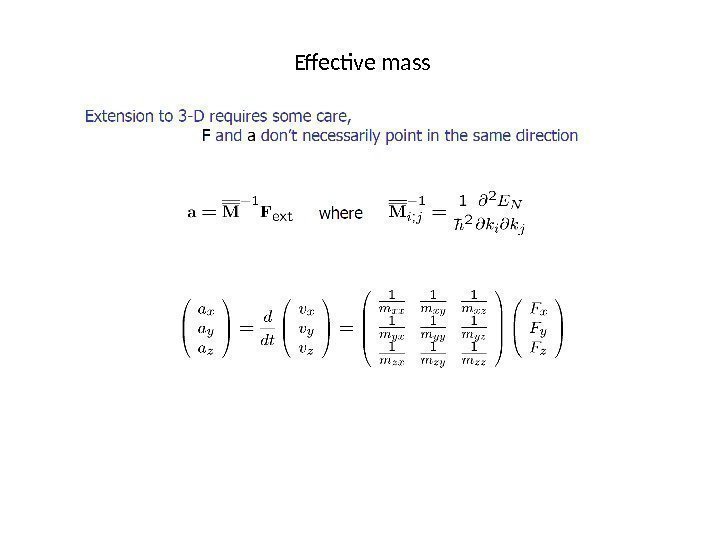 Effective mass 