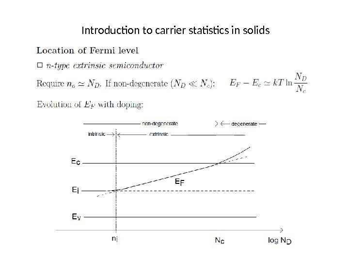 Introduction to carrier statistics in solids 