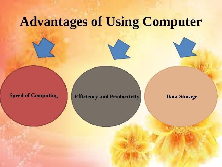 Advantages of Using Computer Speed of Computing Efficiency and Productivity Data Storage 