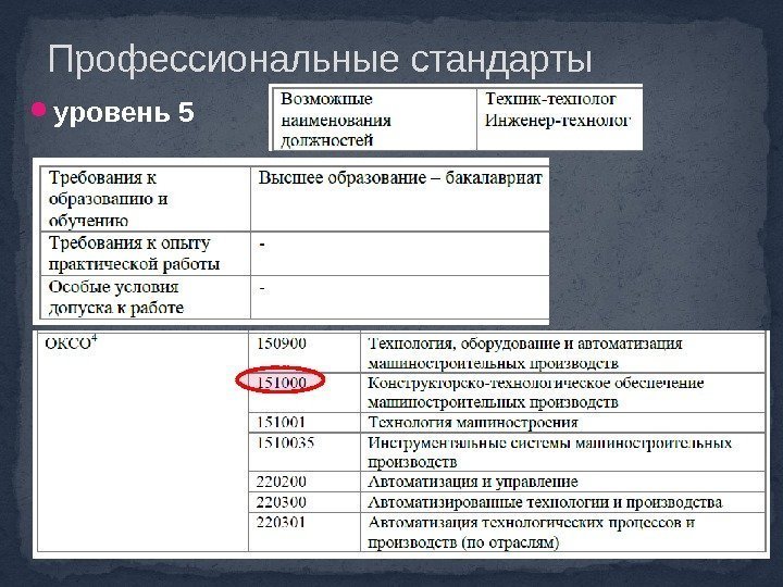  уровень 5 Профессиональные стандарты 