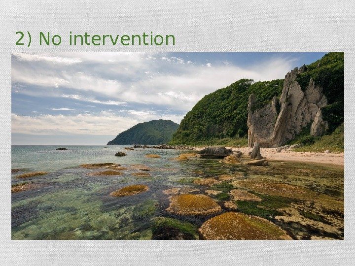 2) No intervention 
