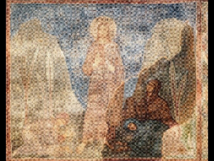 Явление Христа женам мироносицам. Фреска нижнего регистра северной части трансепта 