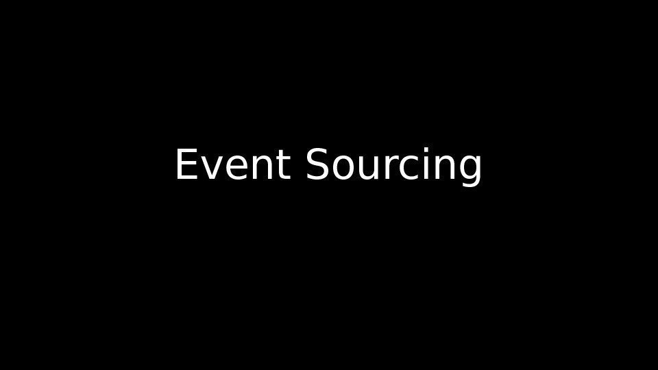 Event Sourcing 
