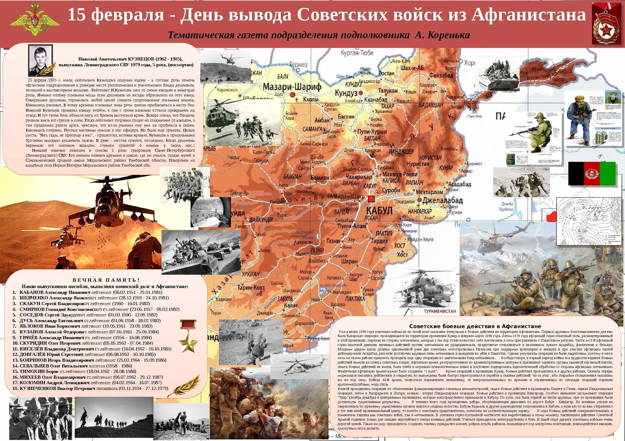 15 февраля - День вывода Советских войск из Афганистана    Николай Анатольевич