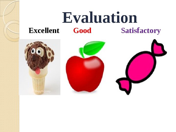 Evaluation Excellent  Good   Satisfactory       